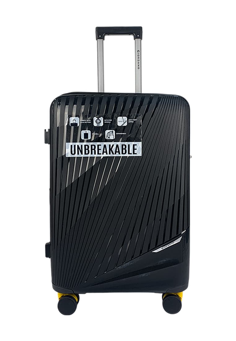 Giordano by Poly Pac 20'' 24" 28'' Fury UNBREAKABLE PP Expandable Travel Luggage - GA2620 - Black