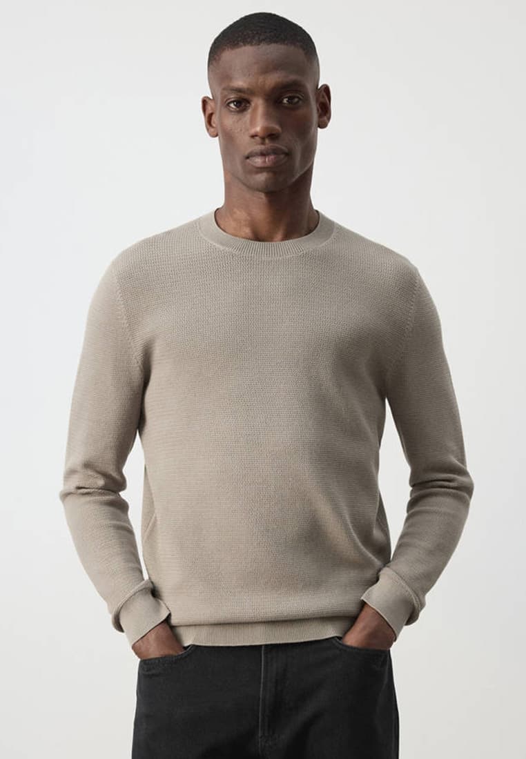 Fine Knit Cotton-Blend Sweater