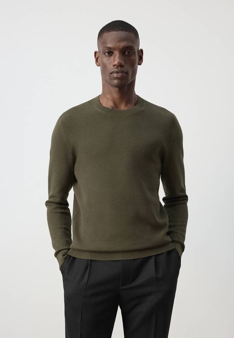 Fine Knit Cotton-Blend Sweater