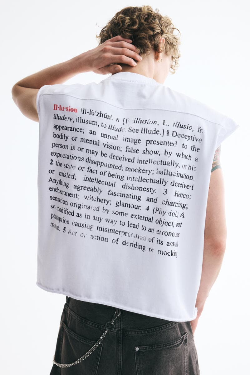 Oversized Fit Printed boxy vest top