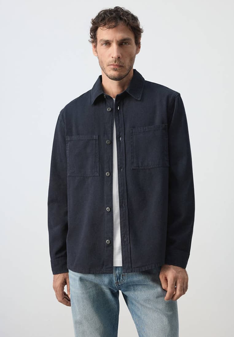 Denim Overshirt With Pockets