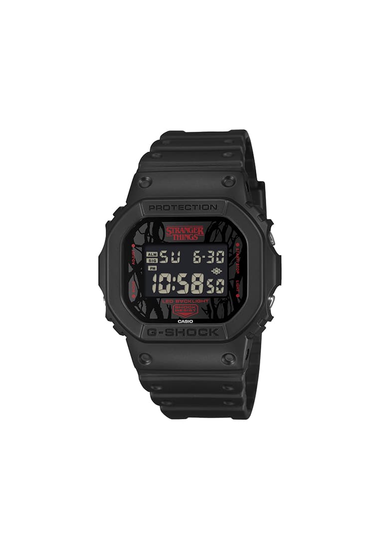 DW-5600STT-1 Stranger Things Men Digital Watch Black Resin Band