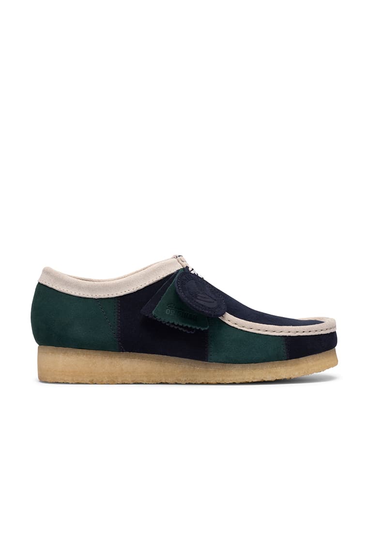 Mens Wallabee Shoes - Blue Green Stripe